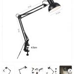 Masa lambası mengeneli siyah